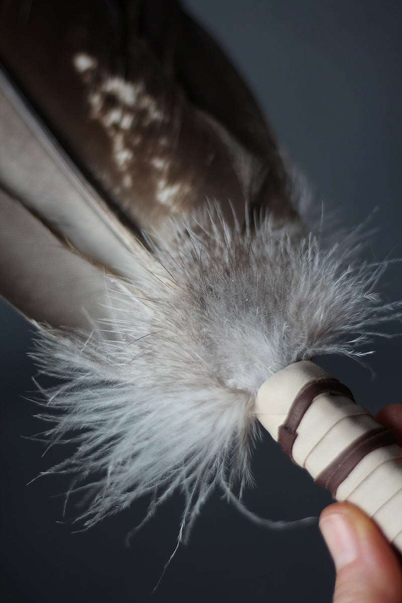 feather smudge wand