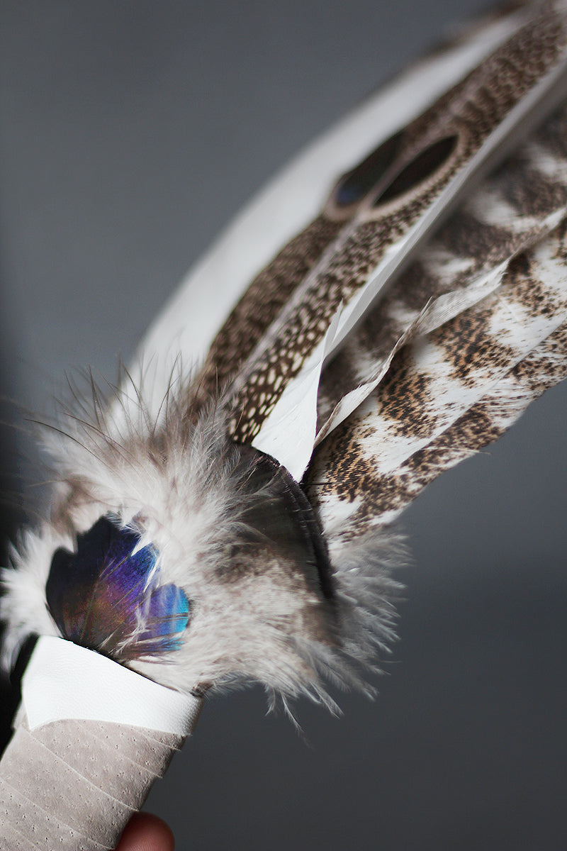 feather smudge wand