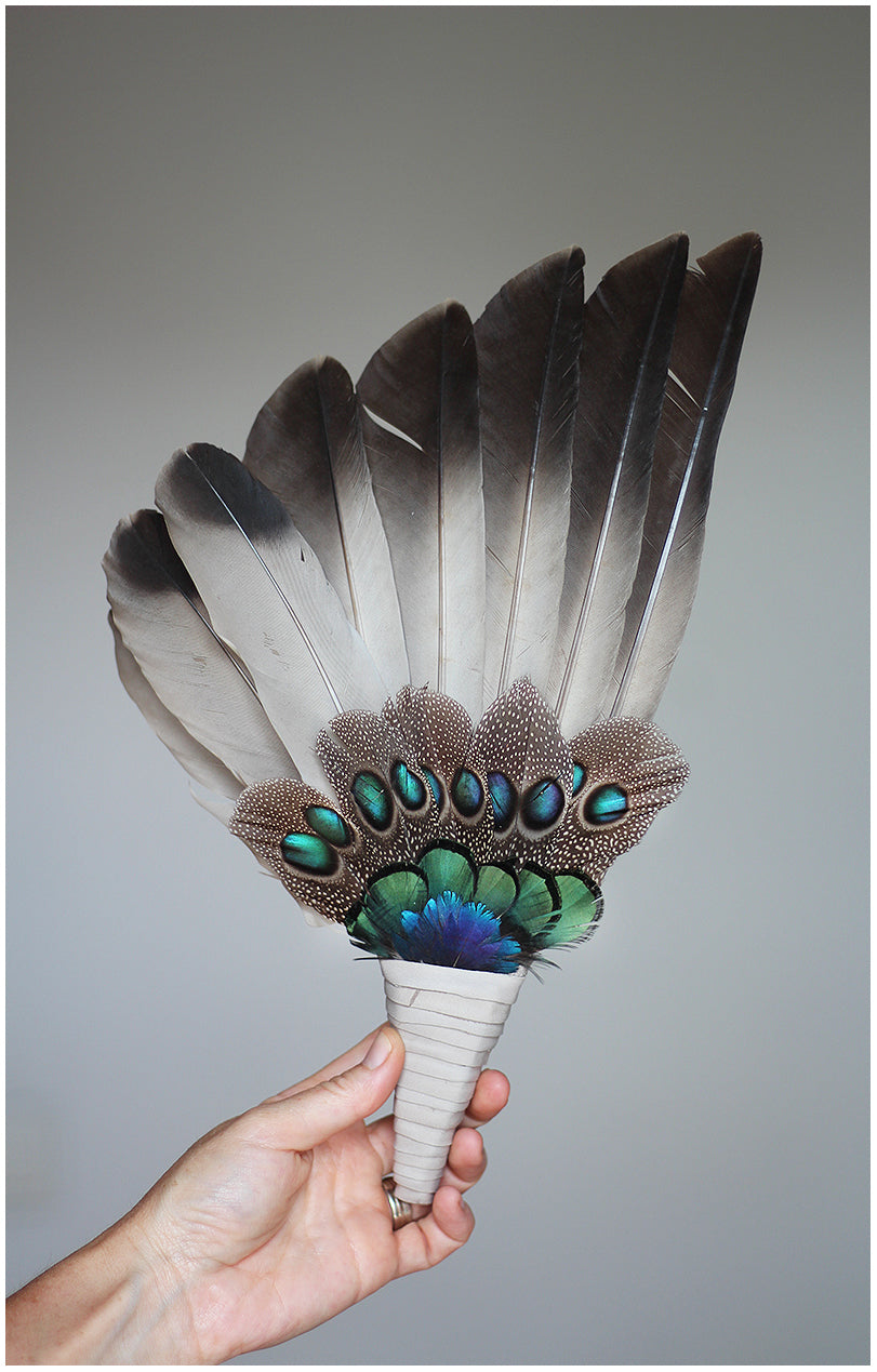feathers smudge wand